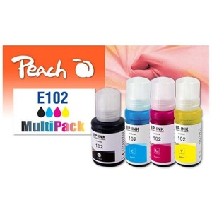Peach, Peach Spar Pack Tintenpatronen kompatibel zu 102, T03R1, T03R2, T03R3, T03R4, Peach Tinte Epson CISS 102 Multi-Pack C, M, Y, BK