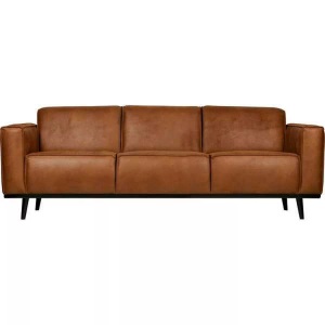 mutoni casual, Sofa Statement 3-Sitz 230 Recycling Leder Cognac, Sofa Statement 3-Sitzer Recycling Leder Cognac 230
