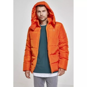 Urban Classics, Urban Classics Urbains classics - tampon à capuchon doublé manteau d’hiver matelassé, URBAN CLASSICS - parka urban claic hooded, für Herren, Marine, Größe S