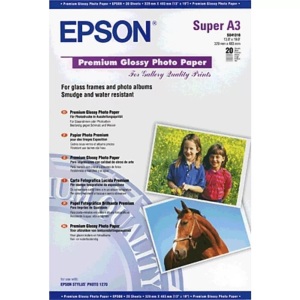 Epson, Epson Premium Glossy Photo Paper C13S041316 Fotopapier DIN A3+ 255 g/m² 20 Blatt Hochglänzend, Epson Premium Foto Papier, A3+, 255g, glossy, C13S041316, (20 Blatt)