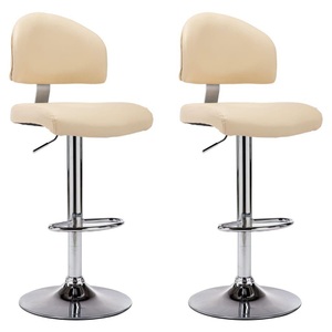 Diverse Hardware, Barhocker 2 Stk. Cremeweiss Kunstleder, vidaXL Barhocker 2 Stk. Cremeweiß Kunstleder