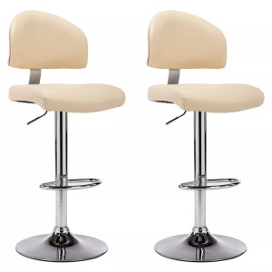 Diverse Hardware, Barhocker 2 Stk. Cremeweiss Kunstleder, vidaXL Barhocker 2 Stk. Cremeweiß Kunstleder