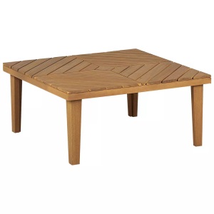 Beliani, Couchtisch aus Akazienholz Modern BARATTI Couchtisch aus Akazienholz Modern BARATTI, Beliani - Outdoor Couchtisch aus Akazienholz Rustikal BARATTI, One Size, Light Beige