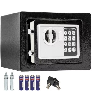 TecTake, Elektronischer Safe Tresor mit Schlüssel inkl. Batterien Elektronischer Safe Tresor mit Schlüssel inkl. Batterien, Tectake - Elektronischer Safe Tresor mit Schlüssel inkl. Batterien, 90X120MM, Schwarz