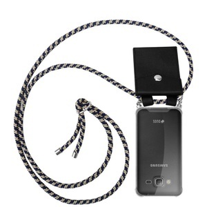 Cadorabo, Handy Kette für Samsung Galaxy J3 2016 Silikon mit Silbernen Ringen, 