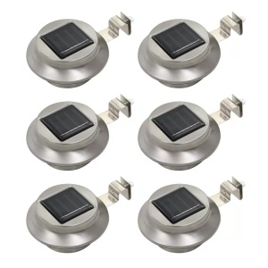 vidaXL, vidaXL Outdoor Solarleuchten 6 Stück LED Rund 12 cm Weiß, vidaXL Outdoor Solarleuchten 6 Stück LED Rund 12 cm Weiß