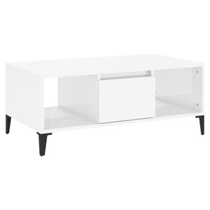 vidaXL, vidaXL Couchtisch Hochglanz-Weiß 90x50x36,5 cm Holzwerkstoff, vidaXL Couchtisch Hochglanz-Weiß 90x50x36,5 cm Holzwerkstoff