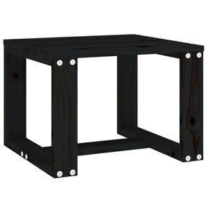 vidaXL, vidaXL Garten-Beistelltisch Schwarz 40x38x28,5 cm Massivholz Kiefer, vidaXL Garten-Beistelltisch Schwarz 40x38x28,5 cm Massivholz Kiefer