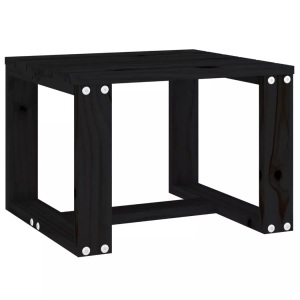 vidaXL, vidaXL Garten-Beistelltisch Schwarz 40x38x28,5 cm Massivholz Kiefer, vidaXL Garten-Beistelltisch Schwarz 40x38x28,5 cm Massivholz Kiefer