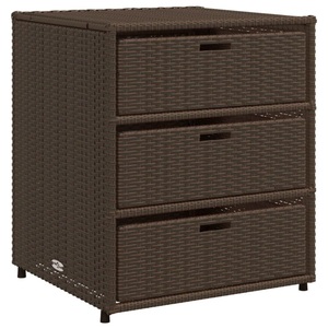vidaXL, vidaXL Gartenschrank Braun 55x59x69 cm Poly Rattan