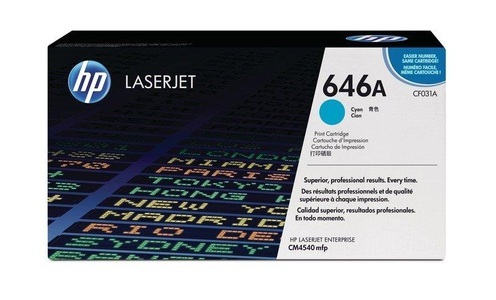 Hp, HP cyan 12´500 Seiten Toner, HP H646A Toner cy - HP No. 646A, CF031A für z.B. HP Color LaserJet Enterprise CM 4500, HP Color LaserJet Enterprise CM 4540 f MFP