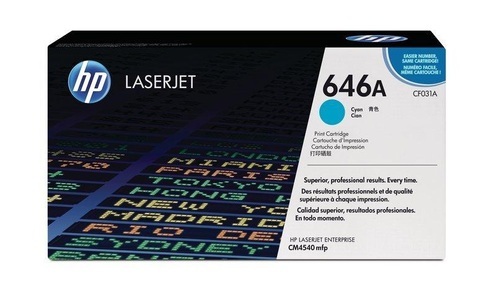 Hp, HP cyan 12´500 Seiten Toner, HP H646A Toner cy - HP No. 646A, CF031A für z.B. HP Color LaserJet Enterprise CM 4500, HP Color LaserJet Enterprise CM 4540 f MFP