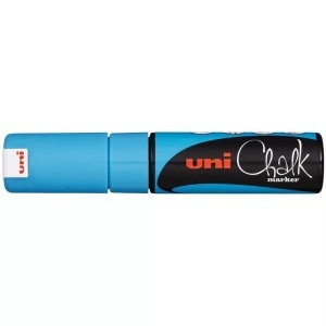 uni-ball, UNI-BALL Chalk Marker 8mm PWE8K L.BLUE hellblau, uni-ball Chalk Marker, 8mm, hellblau, PWE8K L.BLUE