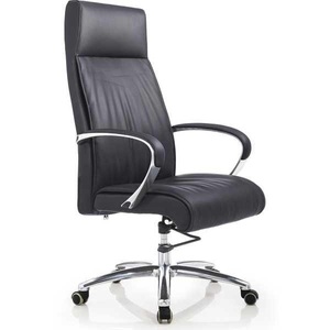 mutoni casual, Bürodrehstuhl Echtleder schwarz, Bürodrehstuhl Echtleder schwarz