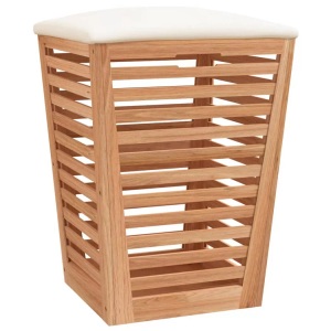vidaXL, vidaXL Badhocker 40,5x40,5x56 cm Massivholz Nussbaum