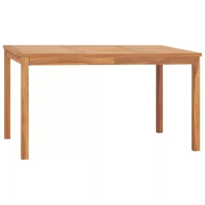 vidaXL, vidaXL Garten-Esstisch 140x80x77 cm Teak Massivholz, vidaXL Garten-Esstisch 140x80x77 cm Massivholz Teak