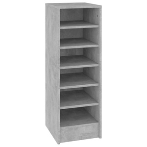 vidaXL, vidaXL Schuhschrank Betongrau 31,5x35x90 cm Spanplatte