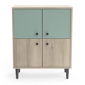 Calicosy, Kleines Sideboard Mit 4 Türen In Holzoptik - Arty Unisex Braun ONE SIZE, 