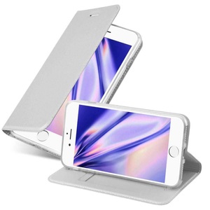 Cadorabo, Hülle für Apple iPhone 7 PLUS 7S PLUS 8 PLUS Magnetverschluss, Kartenfach, Cadorabo - Hülle für Apple iPhone 7 PLUS 7S 8 Magnetverschluss, Kartenfach, Silber