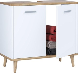VCM, Badmöbel Badunterschrank Waschbeckenunterschrank Badezimmer Schublade Landos Badmöbel Badunterschrank Waschbeckenunterschrank Badezimmer Schublade Landos, MID.YOU Waschbeckenunterschrank 60/56/28 cm , Landos , Weiss, Honigeiche , Kunststoff , 60x56x28 cm , melaminharzbeschichtet,melaminharzbeschichtet,Nachbildung,Nachbildung , stehend , 000657025301
