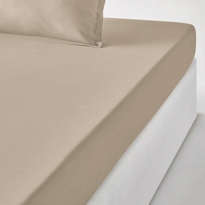 LA REDOUTE INTERIEURS, Fixleintuch Scenario aus Baumwollperkal Fixleintuch Scenario aus Baumwollperkal, La Redoute Intérieurs - Fixleintuch Scenario aus Baumwollperkal, 140x200 cm, Beige