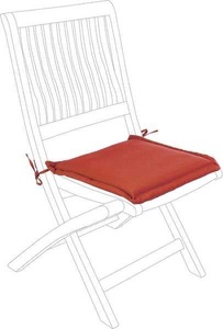 mutoni Garten Deluxe, Gartenstuhl-Kissen für Sitzfläche quadratisch orangerot, Gartenstuhl-Kissen für Sitzfläche quadratisch orangerot