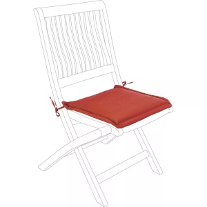 mutoni Garten Deluxe, Gartenstuhl-Kissen für Sitzfläche quadratisch orangerot, Gartenstuhl-Kissen für Sitzfläche quadratisch orangerot