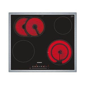 Siemens, Siemens Et645Fnp1C - Kochfeld (Edelstahl/Schwarz), Siemens ET645FNP1C Glaskeramik mit direkter Bedienung Schwarz