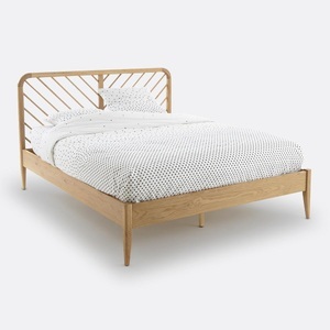 LA REDOUTE INTERIEURS, Bett mit Lattenrost Anda Bett mit Lattenrost Anda, La Redoute Intérieurs - Bett Anda mit Bettkasten aus massiver Eiche und Eichenfurnier, 160X200CM, Beige