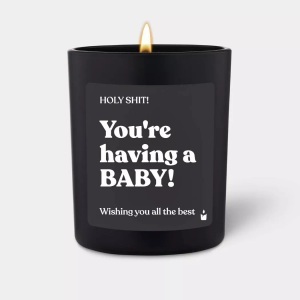 Candlehand, CandleHand - Duftkerze Flowery You're having a BABY!, 7X8X7CM, Schwarz, CandleHand - Duftkerze Flowery You're having a BABY!, 7X8X7CM, Schwarz
