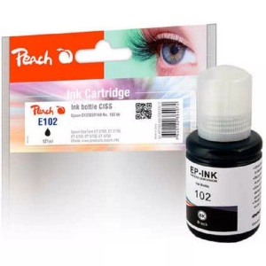 Peach, Peach Tintenbehälter pigm. schwarz kompatible zu Epson C13T03R140, 102 bk, Peach Tinte Epson 102 (C13T03R140) Black