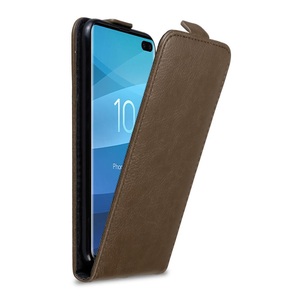 Cadorabo, Hülle für Samsung Galaxy S10 PLUS mit Magnetverschluss, Cadorabo - Hülle für Samsung Galaxy S10 PLUS mit Magnetverschluss, Kühles Braun