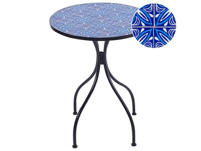 Beliani, Gartentisch aus Eisen Retro CIGLIANO Gartentisch aus Eisen Retro CIGLIANO, Beliani - Outdoor Bistrotisch aus Eisen Retro CIGLIANO, One Size, Schwarz