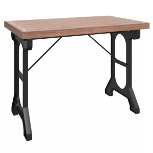 vidaXL, vidaXL Esstisch 110x65x82 cm Massivholz Tanne und Eisen, vidaXL Esstisch 110x65x82 cm Massivholz Tanne und Eisen