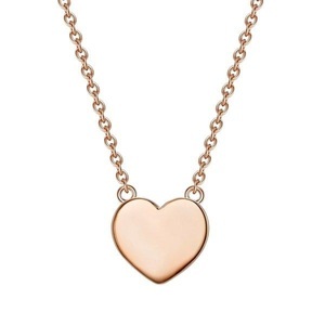 Glanzstücke München, Kette mit Anhänger Sterling Silber rosevergoldet, Glanzstücke München - Halskette Herz, 40cm, Goldrosa