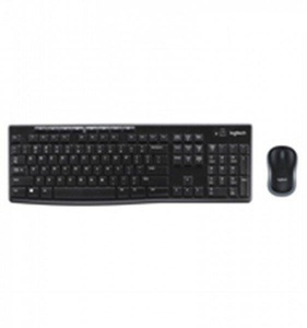 Logitech, MK270, Desktop-Set, Logitech - MK270 (Eng. Int., Kabellos), Schwarz