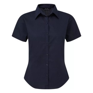 Premier, Kurzarm Popeline Bluse Arbeitshemd Damen Marine 48, PREMIER - Kurzarm Popeline Bluse Arbeitshemd, für Damen, Marine, Größe 48