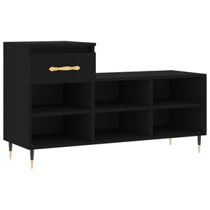 vidaXL, vidaXL Schuhregal Schwarz 102x36x60 cm Holzwerkstoff