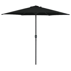 Diverse Hardware, Sonnenschirm mit Aluminium-Mast 270 x 246 cm Schwarz, VidaXL - Sonnenschirm, One Size, Schwarz