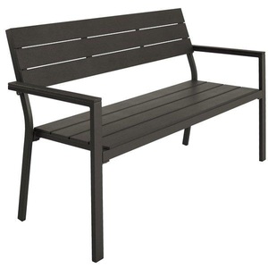 TecTake, Gartenbank Line 2-Sitzer mit Aluminiumrahmen 128x59x88cm Gartenbank Line 2-Sitzer mit Aluminiumrahmen 128x59x88cm