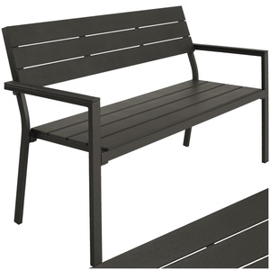 TecTake, Gartenbank Line 2-Sitzer mit Aluminiumrahmen 128x59x88cm Gartenbank Line 2-Sitzer mit Aluminiumrahmen 128x59x88cm