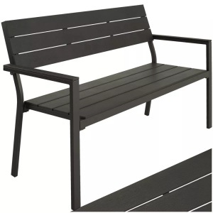 TecTake, Gartenbank Line 2-Sitzer mit Aluminiumrahmen 128x59x88cm Gartenbank Line 2-Sitzer mit Aluminiumrahmen 128x59x88cm