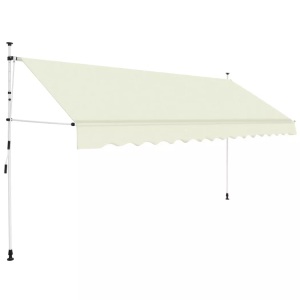 Diverse Hardware, Einziehbare Markise Handbetrieben 350 cm Cremeweiss, vidaXL Einziehbare Markise Handbetrieben 350 cm Cremeweiß