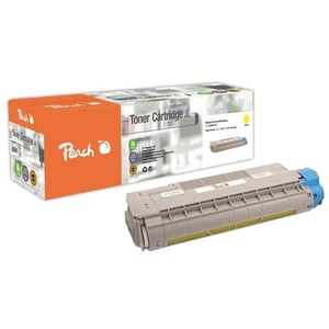 Peach, Peach Tonermodul gelb kompatibel zu OKI C5850, 43865721, Peach O4386/87/36/85 Toner ye ersetzt OKI 43865721 für z.B. OKI C 5850, OKI C 5850 DN, OKI C 5850 N, OKI C 5950, OKI C 5950 CDTN, OKI C 5950 DN