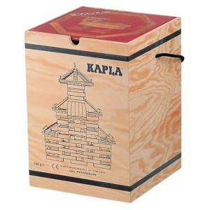 KAPLA, KAPLA Bausteine - Kasten 280er Box, Kapla - Holzkiste mit 280 -Plättchen, Beige Medium