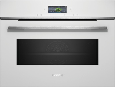 Siemens, Siemens Mikrowelle CM724G1W1, Siemens iQ700, Einbau-Kompaktbackofen mit Mikrowellenfunktion, 60 x 45 cm, Weiss, CM724G1W1