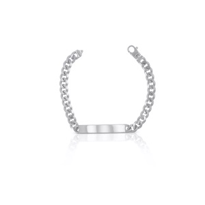 MUAU Schmuck, Plaketten-armband Silber 925 Panzer, 7.2mm, 19cm Unisex Silber 19cm, MUAU Schmuck - Plaketten-Armband Silber 925 Panzer, 7.2mm, 19cm,