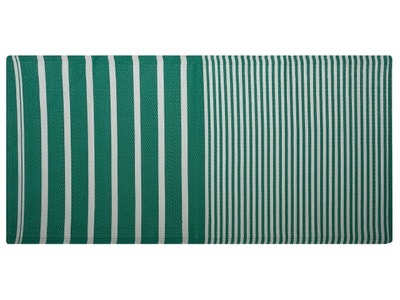Beliani, Beliani Outdoor Teppich grün 90 x 180 cm HALDIA, Beliani - Teppich aus Polypropylen Modern HALDIA, 180cm, Grün