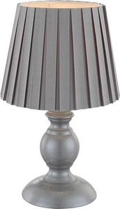 Globo, GLOBO METALIC Tischleuchte Metall grau, Textil grau, Schalter, D:170, H:280, exkl. 1xE, Tischleuchte Metalic