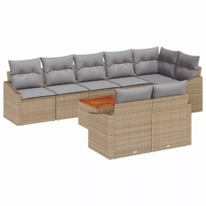 vidaXL, VidaXL - Garten-sofa poly-rattan, One Size, Beige